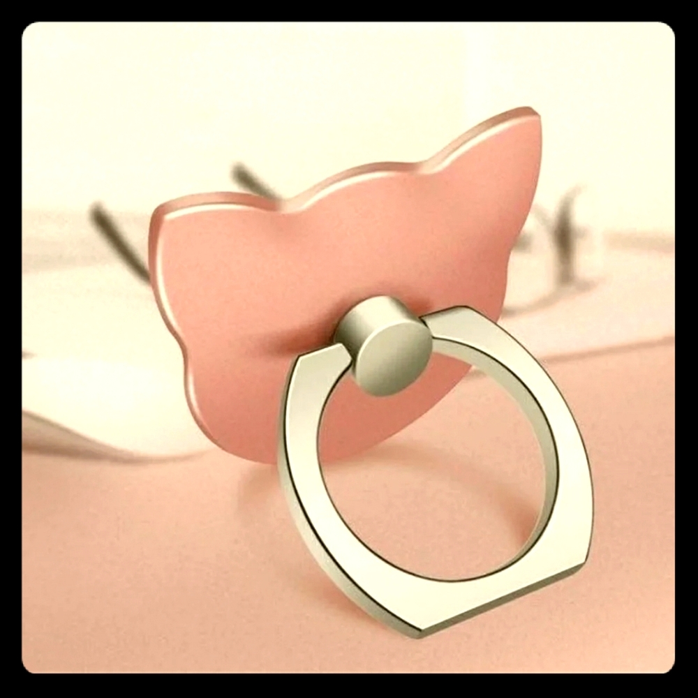Pink Kitty Phone Ring Stand